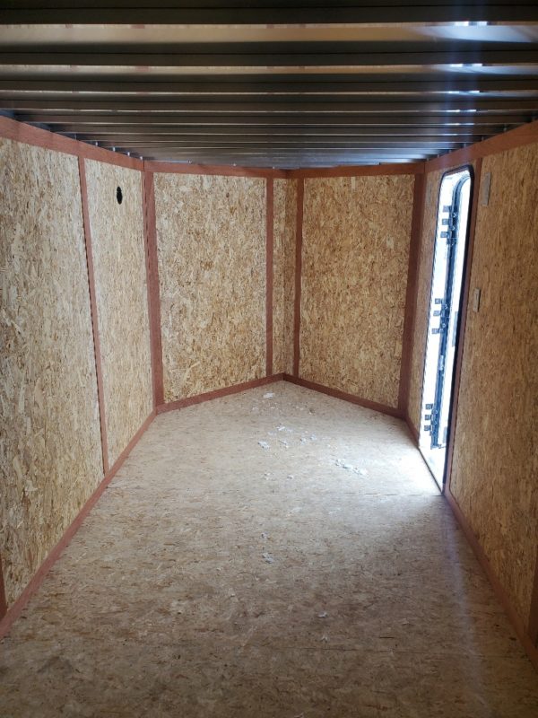 Interior view of the 2022 Tow Tek 7x14 All Aluminum with Rear Ramp Door