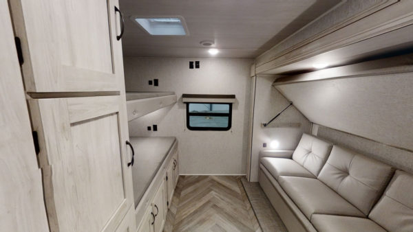 View of the bunks inside the 2023 Della Terra 312BH